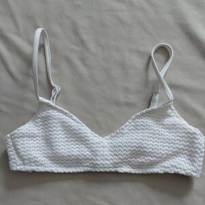 Aerie White Textured Bralette